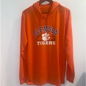 NWT Champion Men's Clemson Tigers Paw 🐾Hoodie Long sleeve Tee Shirt, sz …